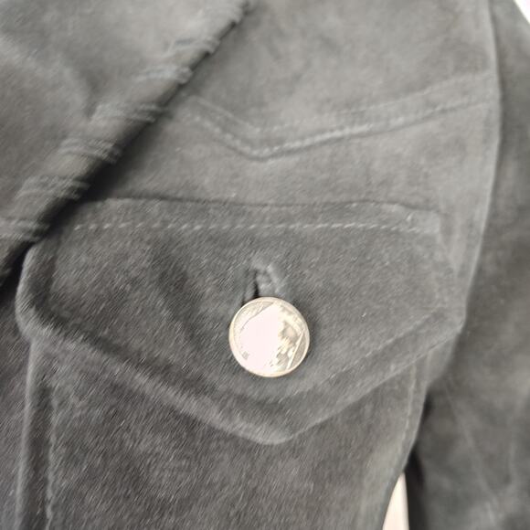 LRL Lauren Jeans Co Ralph Lauren Black Suede Fringe Western Jacket Size 4 - Picture 15 of 17